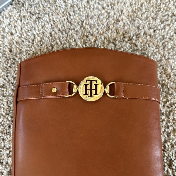 Tommy Hilfiger 9.5M Brown Cognac Tall Autumn Boots - Picture 4 of 15